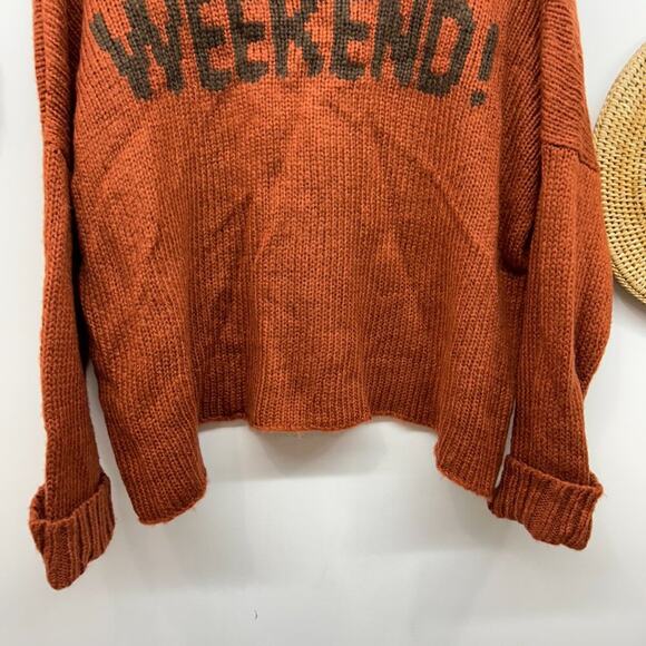 Wooden Ships Paola Buendia Cozy Crew Neck Oversized Weekend Knit Sweater S/M - Picture 4 of 7